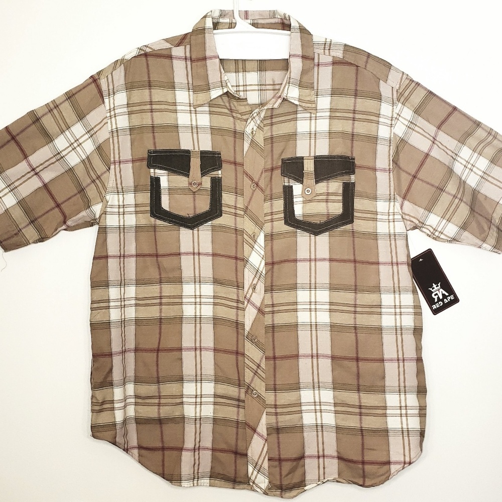 NWT Red Ape western button up (2XL)